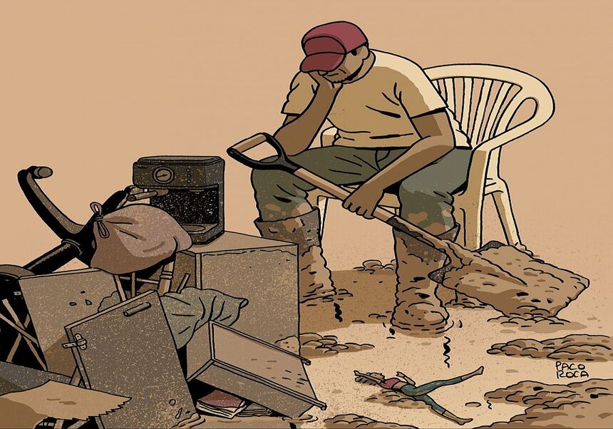 hombre devastado sentado en una silla